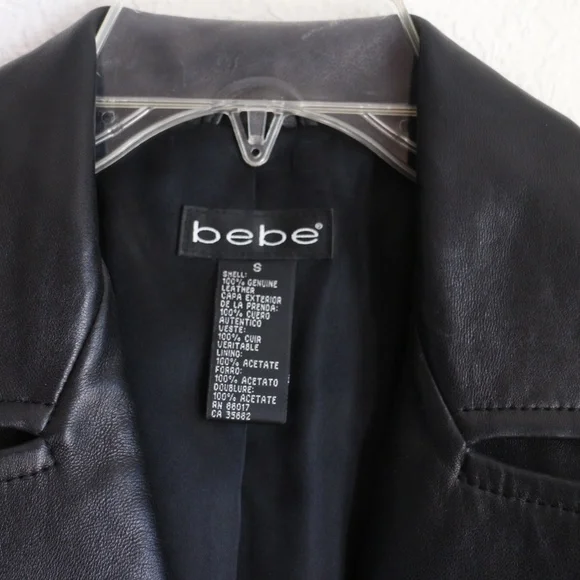 Bebe ankle length black leather coat - Picture 13 of 15
